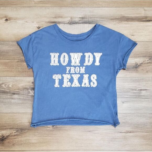 Midnight Rider Howdy From Texas SAMPLE Cut-Off Tee Size Extra Small NWOT - Picture 1 of 5
